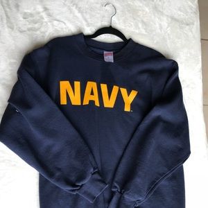 Us Navy Navy Crew Neck Sweatshirt Sz M 